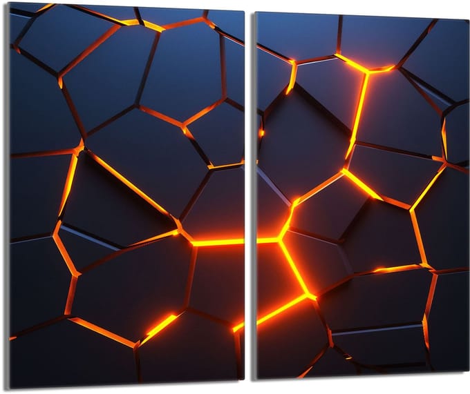 TMK ArtDeko - Snijplank - Glas - Magma - Hartvormig