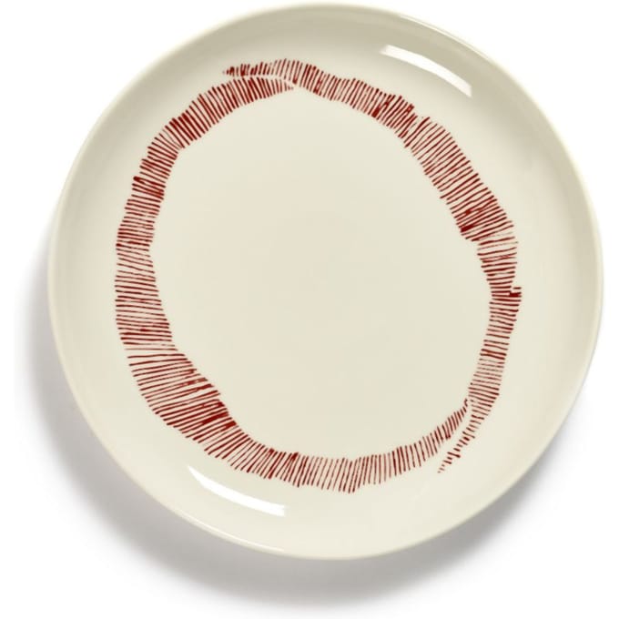 Serax Feast Bord S - Set - wit / Stripes Rood