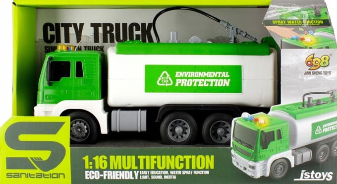 Mega Creative Vuilniswagen Op Batterijen met Licht & Geluid