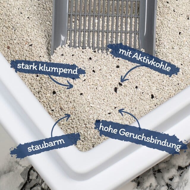2 x 15 liter Lyra Pet® SilverCat® kattenbakvulling bentoniet met actieve kool