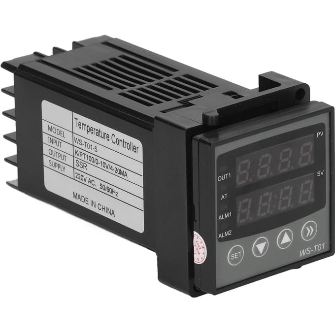 Intelligente PID Temperatuurregelaar Digitale Display ABS Slimme Thermostaat voor Printen Chemisch gray