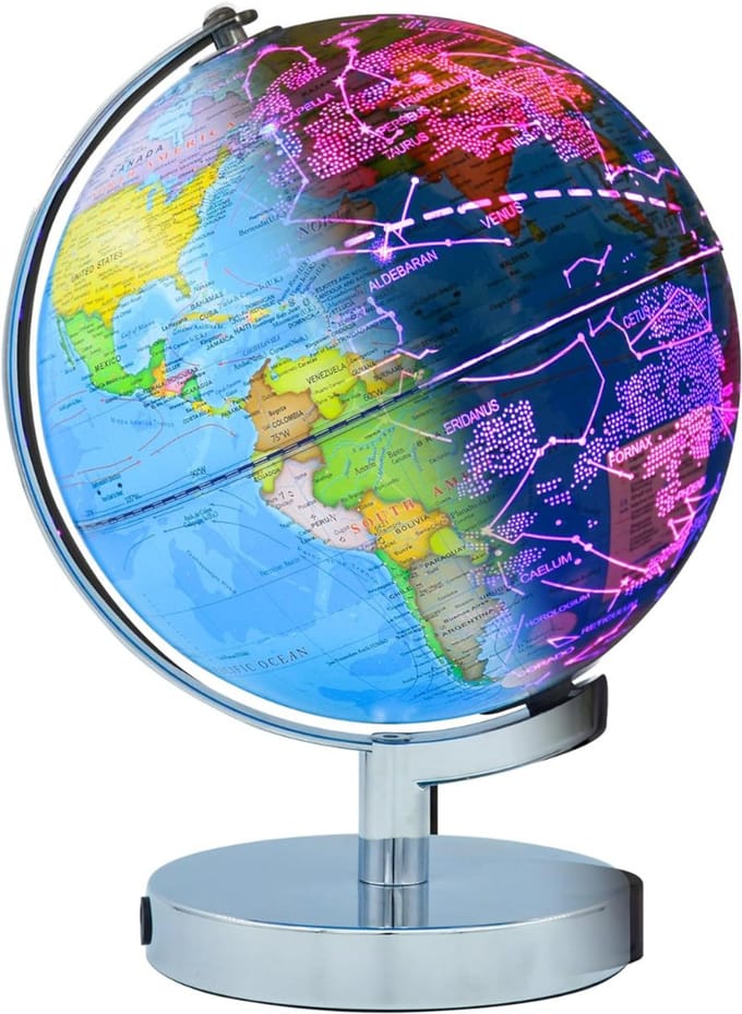 MKSS® Wereldbol met Verlichting - Led Lamp Kinderen - Bureaulamp