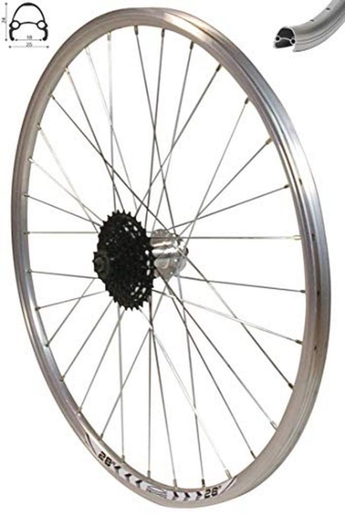 28 Inch Achterwiel Loopfiets V-profiel Velg Met 8-Voudige Cassette
