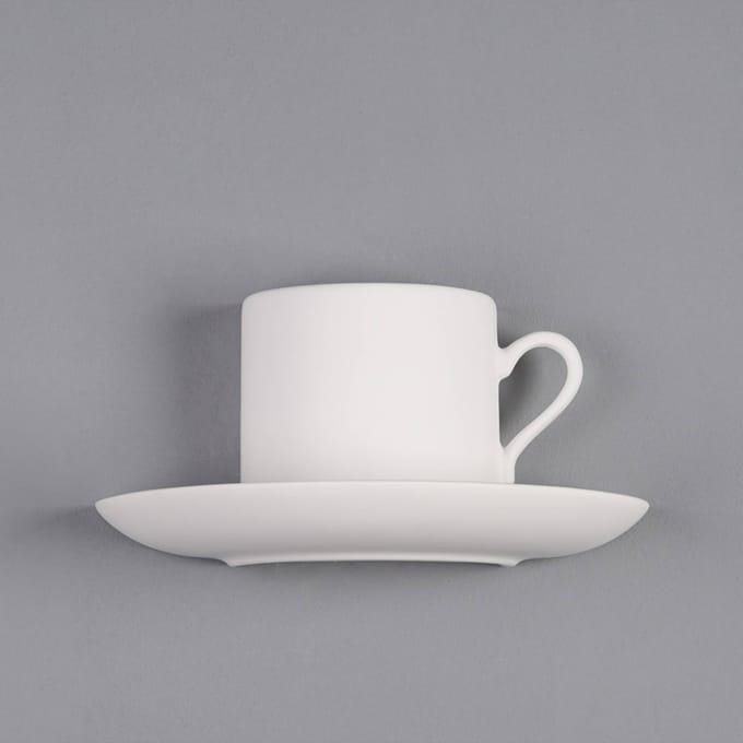 Lindby - Wandlamp - 1licht - Gips, metaal - H: 14 cm - G9 - wit