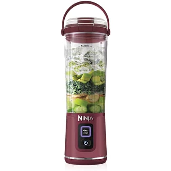 Ninja Blast Blender-To-Go - Draagbare Blender - USB Oplaadbaar - 700 Watt Krachtig Vermogen - Smoothie Maker - Cranberry - BC151EUCR