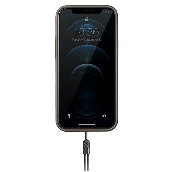 Uniq Heldro Serie - Antimicrobieel Telefoonhoesje - iPhone 12 - Charcoal Camo - FlexGrip