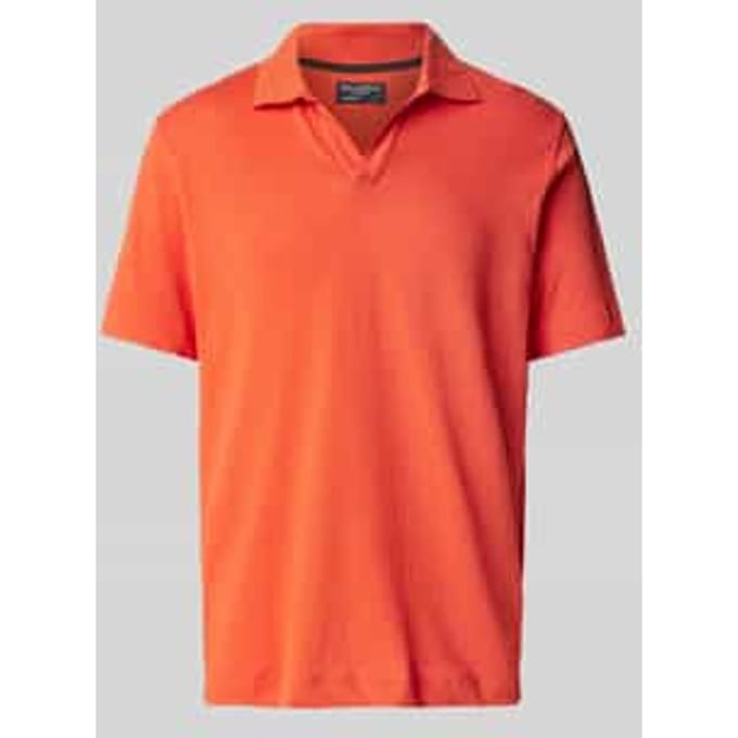 Katoenen polo gemengd met linnen met een kraag. Marc O'Polo