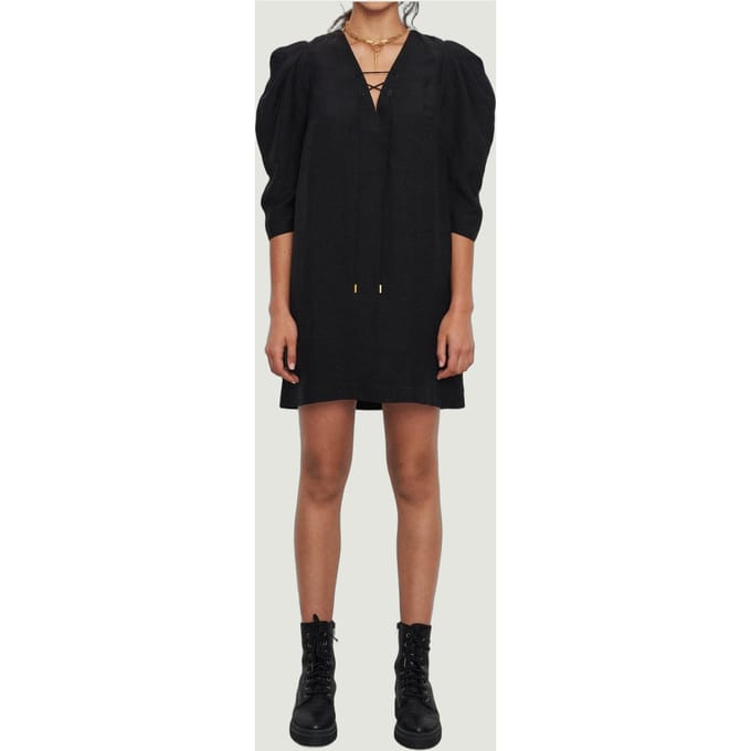 BA&SH Robe Beny Noir Größe: XS | Minikleider Outlet | Damen