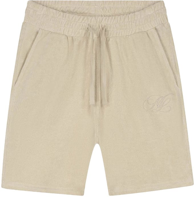 Malelions emblem towelling short in de kleur bruin.