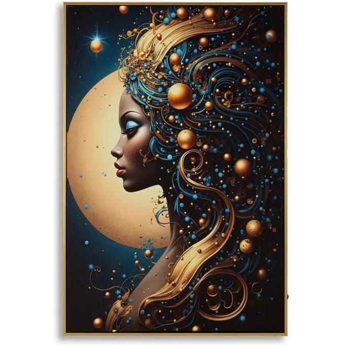 Schilderij On Canvas With Led Minerva Laquared With Frame -b 60×3,5×90 cm