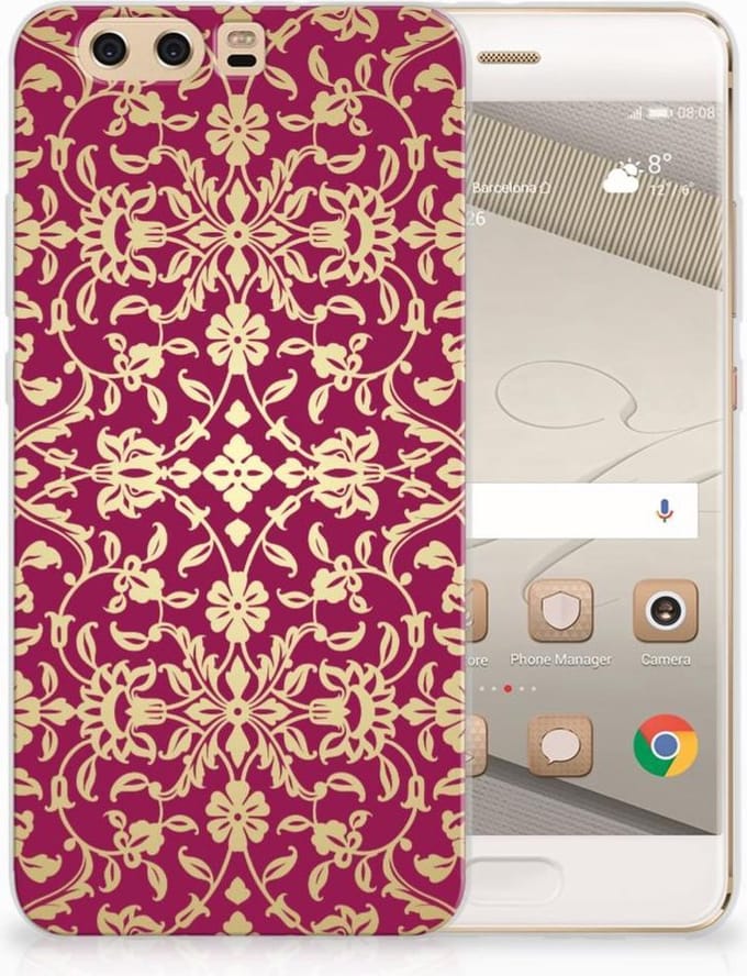 Siliconen Hoesje Huawei P10 Plus Barok Pink
