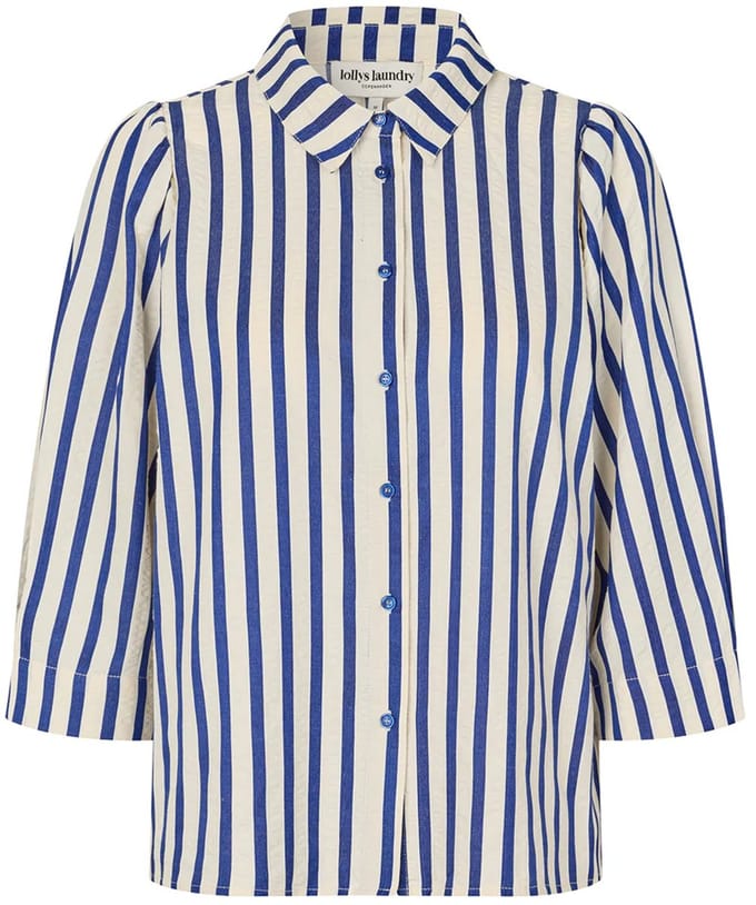 Lollys Laundry Bono - Gestreepte Blouse - Blauw - L