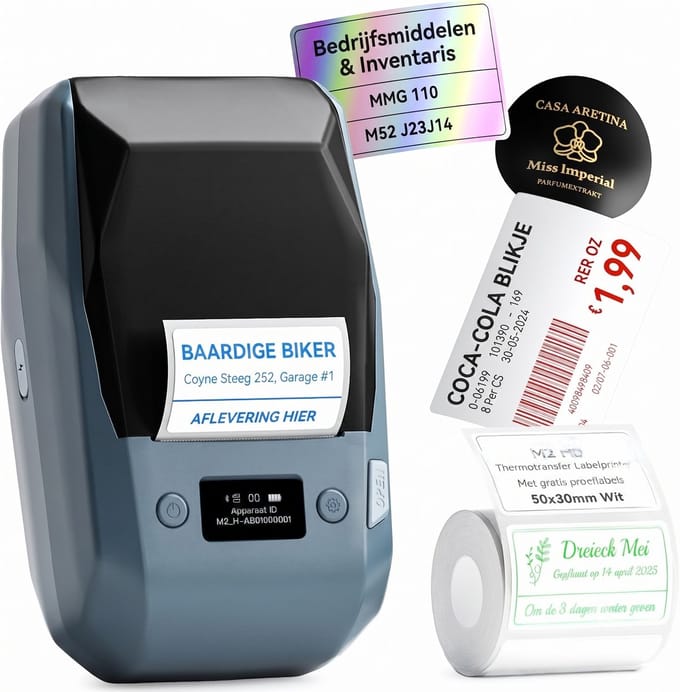 Niimbot M2 - Draadloze Labelprinter - Bluetooth - Thermische Printer - Ondersteunt Kleurafdrukken