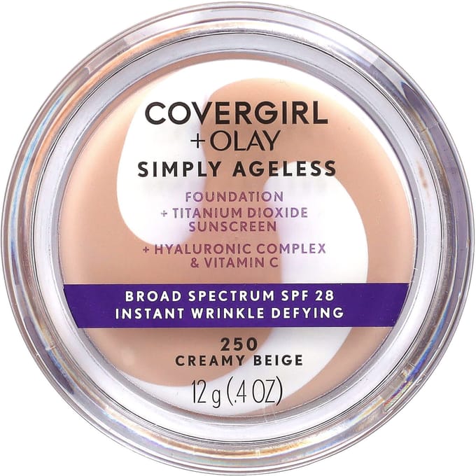 Olay Simply Ageless Foundation Spf 28 250 Creamy Beige 12G(0,4 oz) beige
