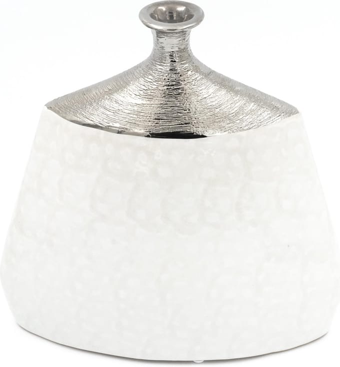Decoratie Vaas – Keramiek – Wit - 28cm
