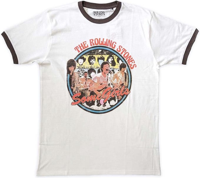 The Rolling Stones - Some Girls Circle Heren T-shirt - M - Wit