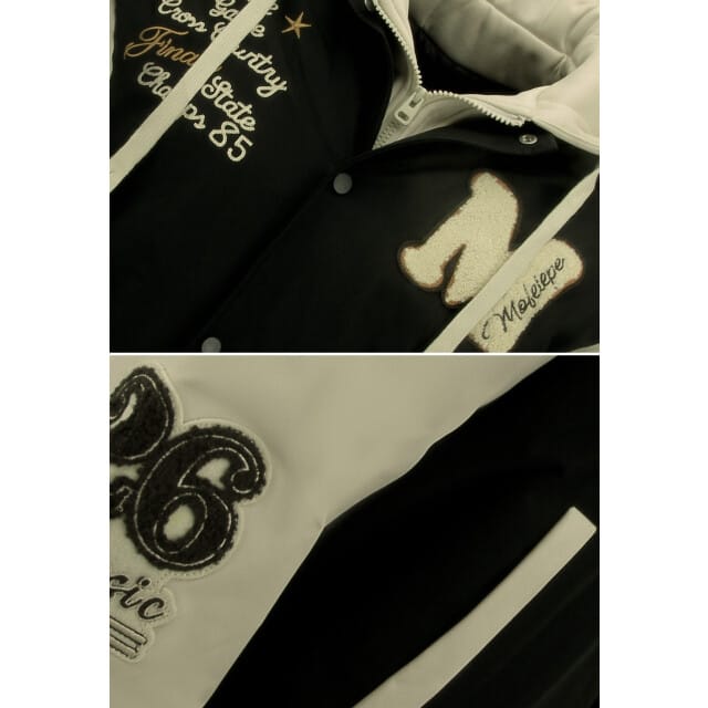 Bomberjack Heren - Baseball Jacket Classic Oversized met Capuchon - Tussenjas Heren - College Jacket - 8632 - Zwart