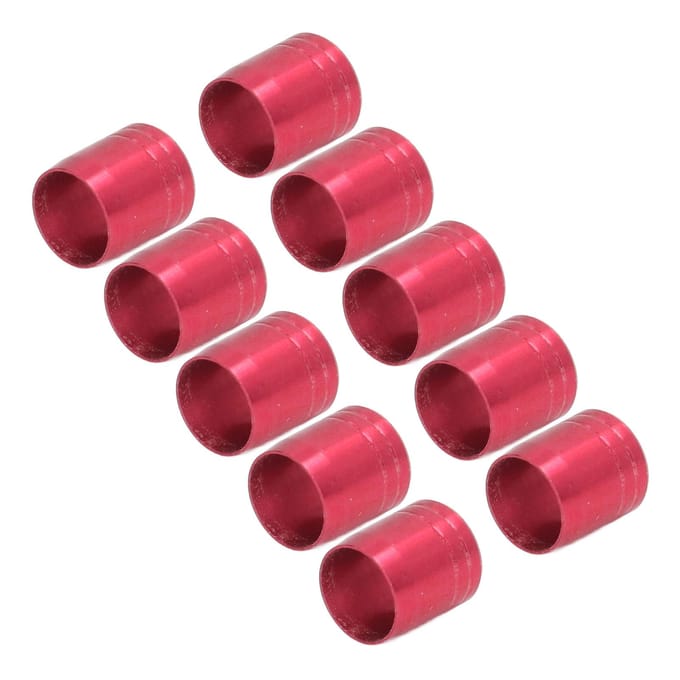 10 stuks Boogschieten Pijl Schacht Ringen Aluminiumlegering Boog Pijl Ondersteuning Explosiebestendige Ring 7,6 mm Rood voor