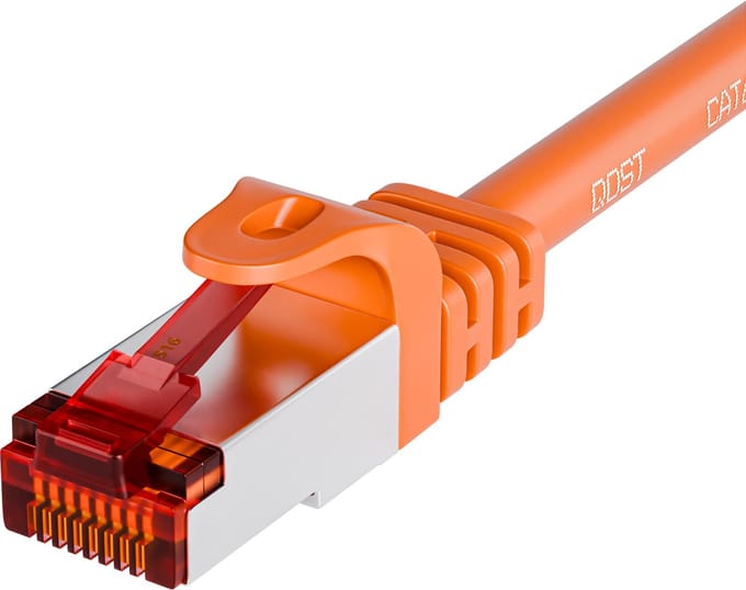 Qost - CAT6 internetkabel - 100% koper / SFTP - 10 Gbps / 250 MHz - RJ45 Connectoren - Patchkabel / Netwerkkabel - 1 meter - Oranje