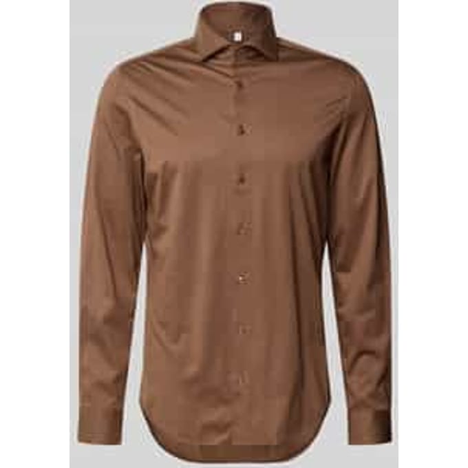 Slim Fit zakelijk overhemd van mix van katoen en modal model 'Light Spread Kent'