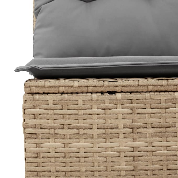 vidaXL - 7-delige - Loungeset - met - kussens - poly - rattan - beige