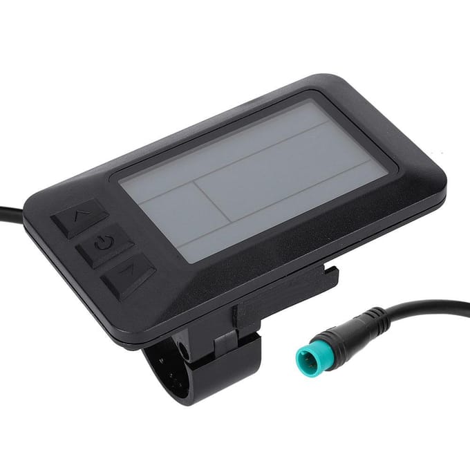 Accessoire Électrique de Conversion de Vélo KT LCD7 Instrument LCD avec Connecteur Étanche USB gray