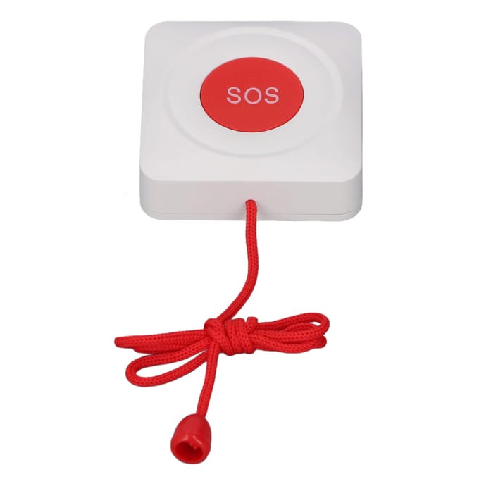 WiFi Draadloze Pager voor Zorgverleners Oproepknop App-Melding met Trekkoord Alarmknop Water white