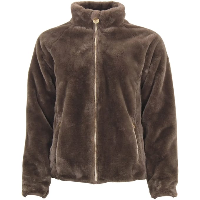Vrouwen fleece jas met nep bont Peak Mountain Arendel