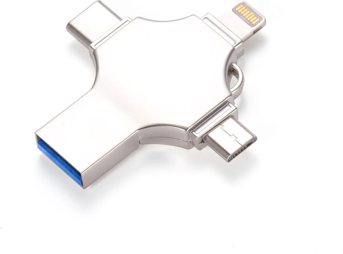 DrPhone 3-Drive – 512GB - USB Opslag- USB Stick - Externe Geheugen voor smartphones – tablets - Lightning - Android – USB-C – USB. 3.0