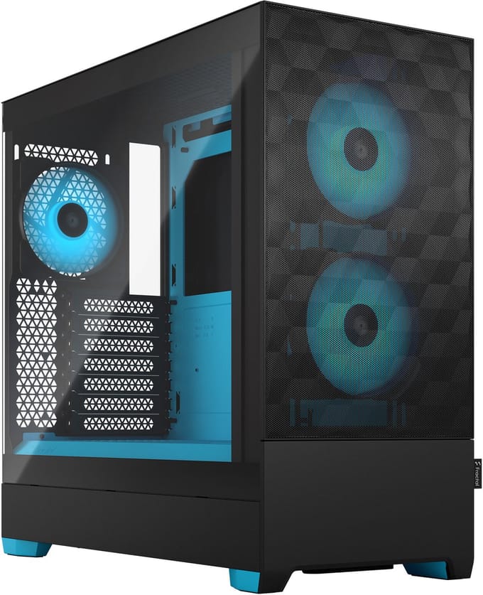 Fractal Design Pop Air RGB - Cyan Core TG Clear Tint - Case - Miditower - Blue