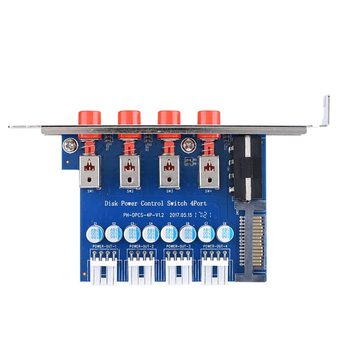 HDD Voedingsschakelaar Harde Schijf Selector SATA Schijf Schakelaar Voor Desktop PC Computer gray