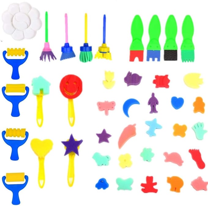 Dailygoods- Schilderkwasten Set 41 Stuks - Sponskwasten