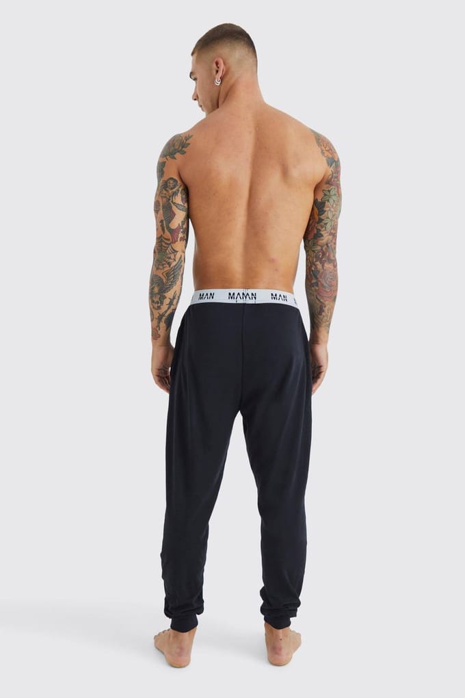 MAN Loungewear Cuffed Jogger | Black | Size Medium