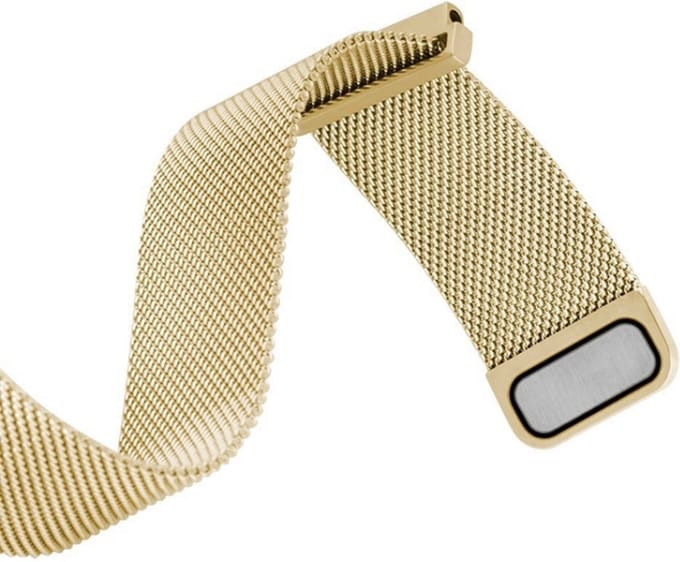 Milanees bandje - geschikt voor Amazfit GTS / GTS 2(E) / GTS 2 Mini / GTS 3 / 4 (Mini) / Bip (S) / Bip U (Pro) / Bip Lite / Bip 3 (Pro) / GTR 42 mm / Pop (Pro) / Active (2) - goud