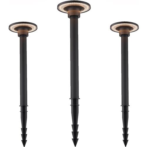 KS Verlichting Shuttle Tuinlamp LED Spike Zwart Set van 3