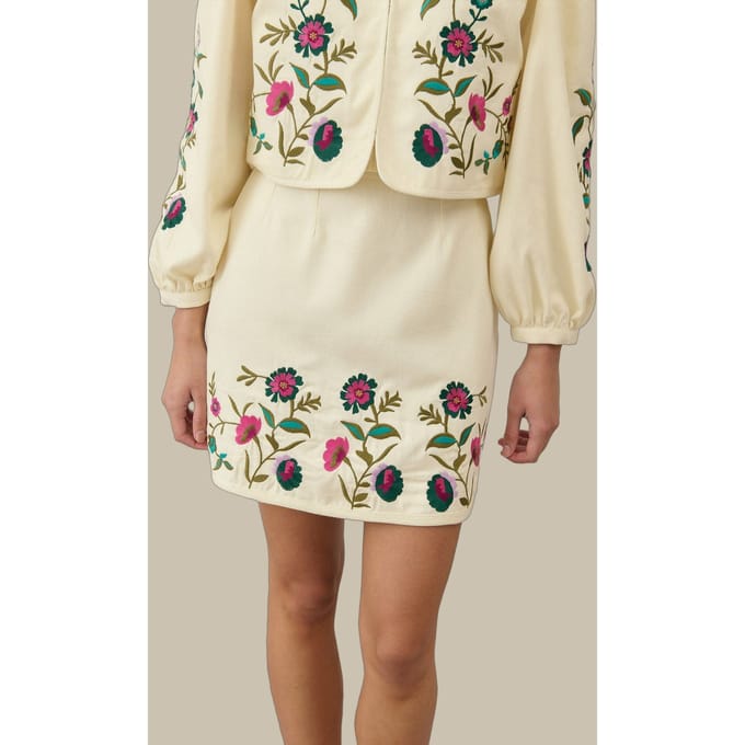 Louise Misha Skirt Mae Cream Größe: 36 | Miniröcke Outlet | Damen | Weiß