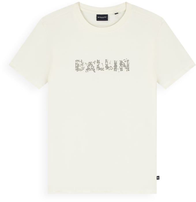 Ballin Amsterdam - Jongens Regular fit T-shirts Crewneck SS - Ecru - Maat 14