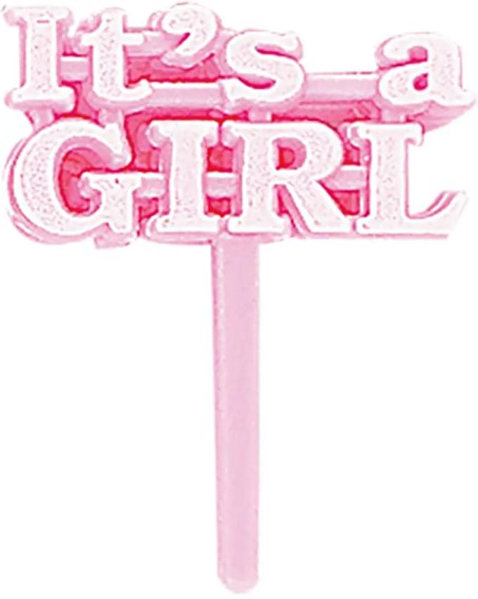 It's a Girl - Plastic prikkers (8 stuks)