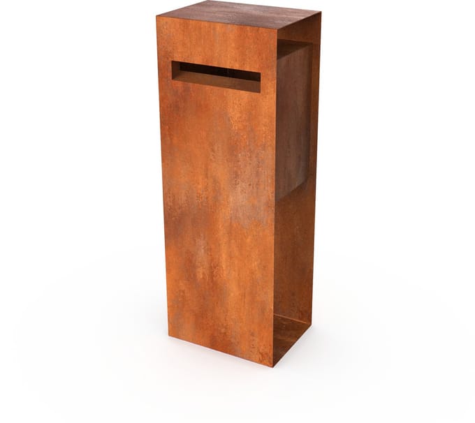 Geroba brievenbus VermaC1 – Cortenstaal – 400×300×1100 mm
