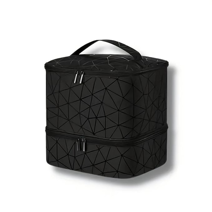 Livé® Zwart Nagellak Opbergcase – Twee-Laags Draagbare Organizer