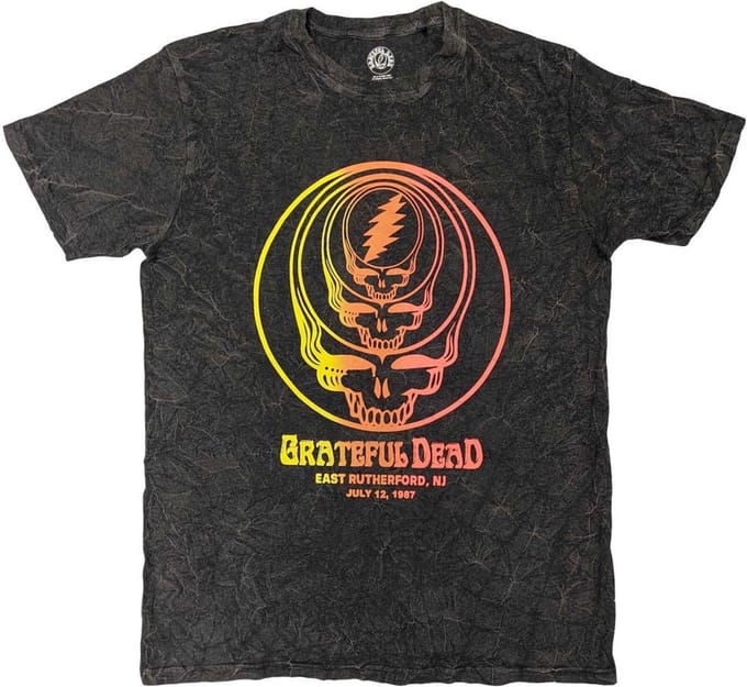Grateful Dead - Concentric Skulls Heren Tshirt - S - Zwart