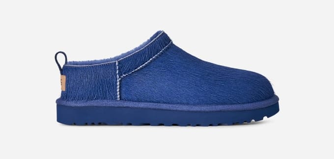 UGG® Classic Micro Calf Hair Boot in High-Voltage Blue, Size 4, Polyester/Leather