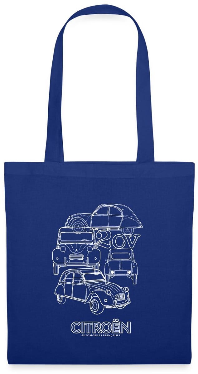 Citroën 2CV Modellen Schetsen Tas Van Stof Schoudertas