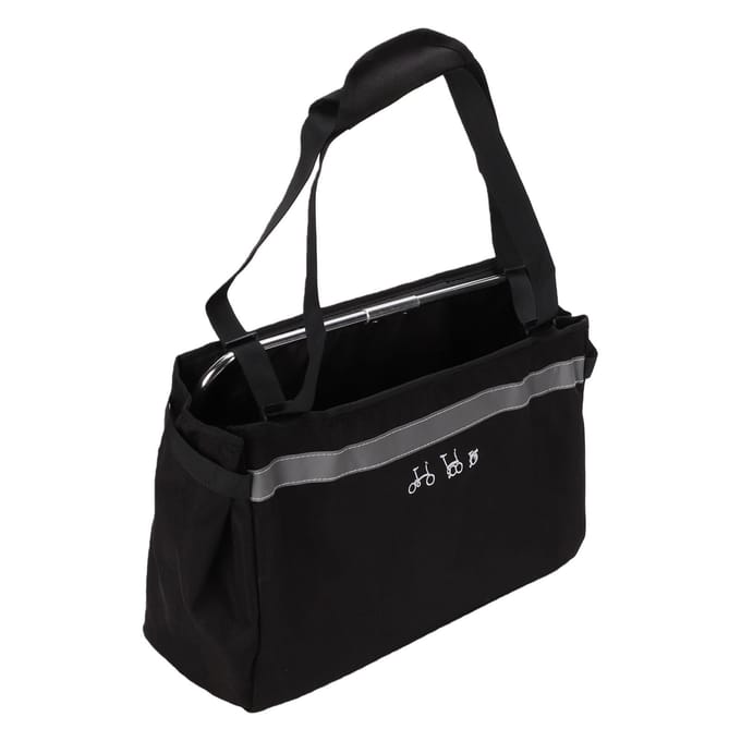 Fietsmand Voor voor Brompton Vouwfiets Multifunctioneel Grote Capaciteit Waterdicht Polyester Fiets Boodschappen black