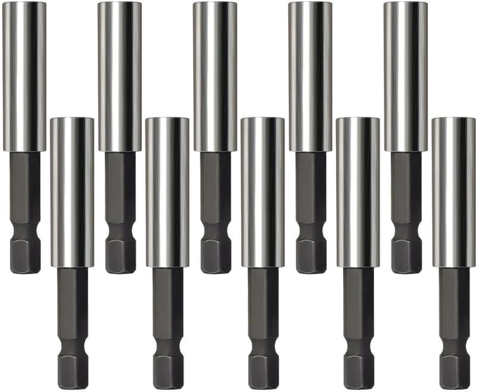 Dailygoods - 10 Stuks Magnetische Bithouders 1/4 Inch Snelwissel
