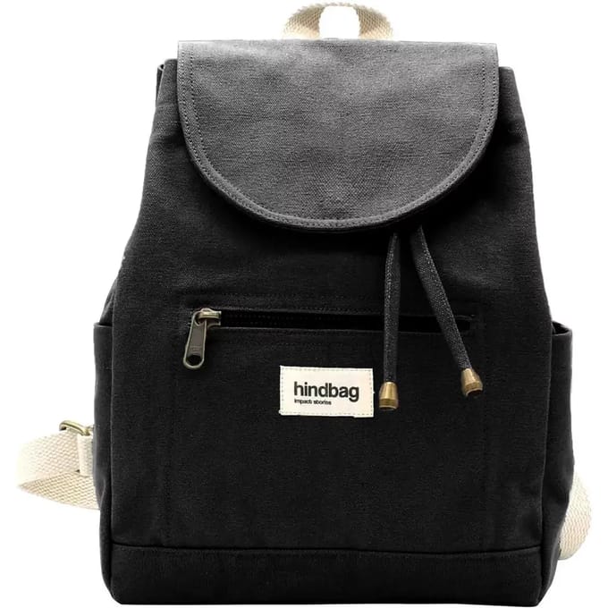 Hindbag mini Eliot - Rugtas - Zwart - GOTS Katoen -FairTrade