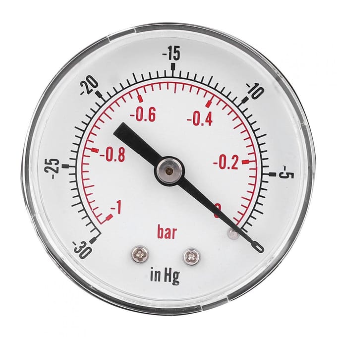 Dailygoods- Vacuumdrukmeter Hoge Precisie - Drukmeter - 1/8 Bspt