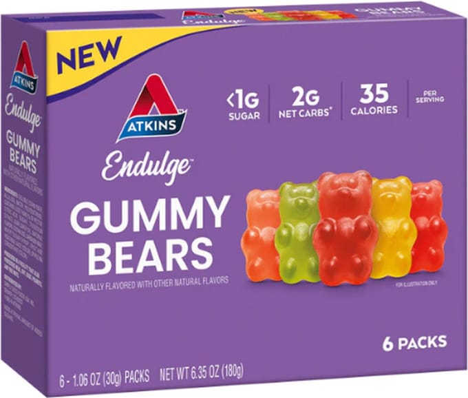 Atkins | Endulge | Gummy Bears | 6 x 30g