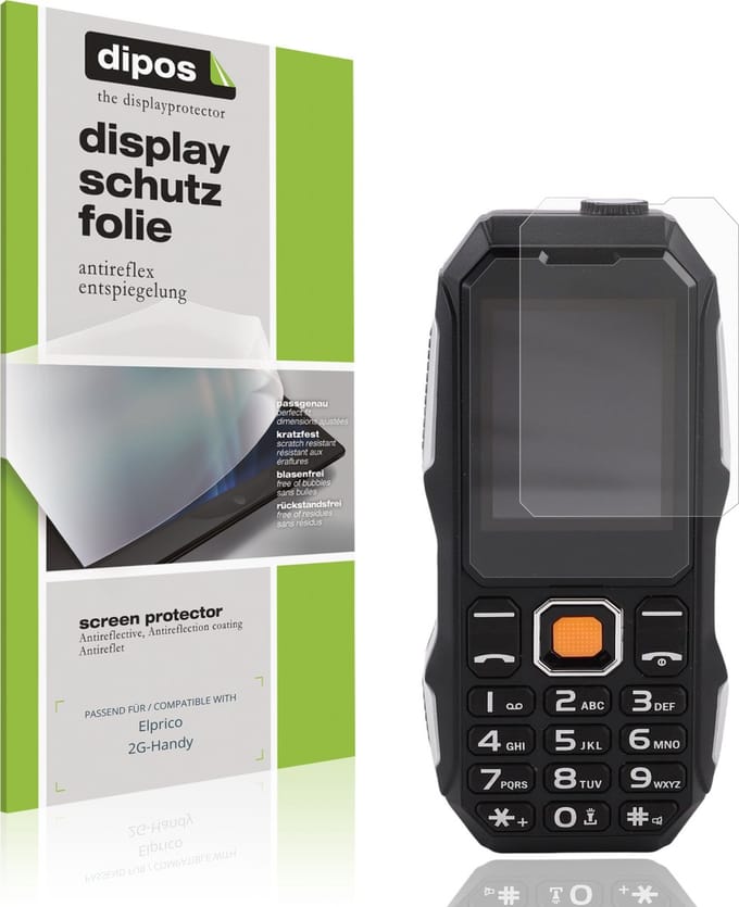 dipos – 4x Matte Beschermfolie geschikt voor Elprico 2G-Handy | Krasbestendige & antireflecterende Screenprotector Ultra-Thin