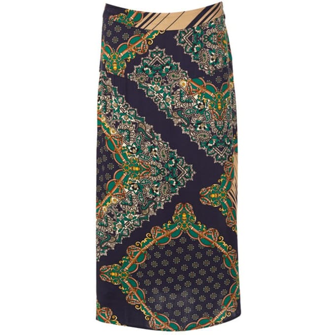 River Woods Wide Skirt Yoke Blue Größe: 36 | Maxiröcke Outlet | Damen | Blau